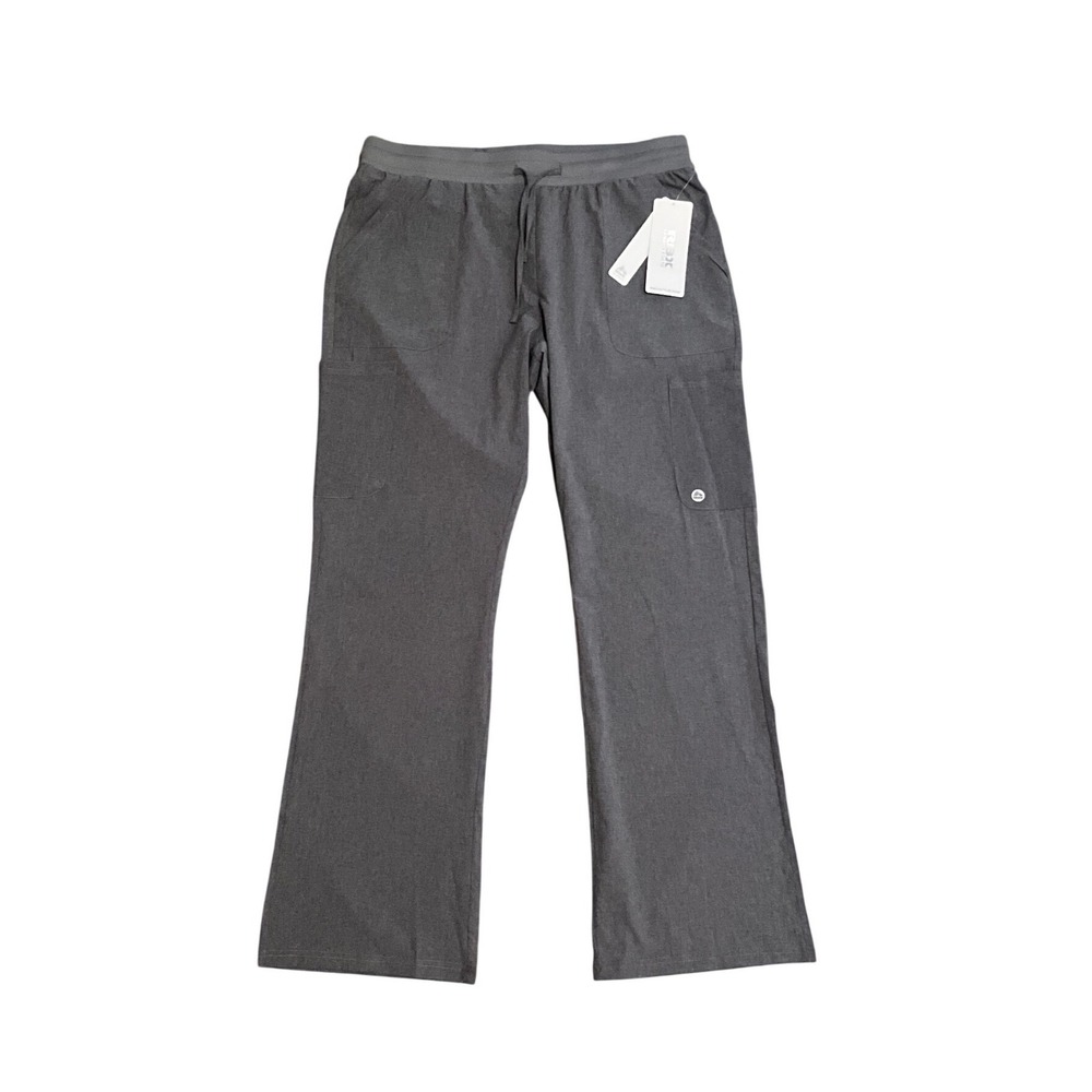 RBX Scrubs Pants Women Gray Stretch Medical Workwear‎ Straight Leg Size M NWT